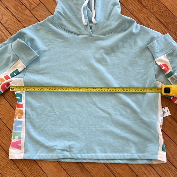 NWT Women's Disney Magic Pale Blue Cropped Hoodie - Picture 5 of 10